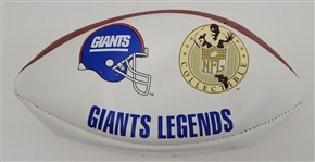 New York Giants Legends Autographed Wilson Football w/ 4 Signatures JSA LOA