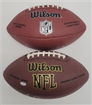 Lot of 2 Randy White & Fred Dean Autographed Wilson NFL Footballs