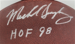 Lot of 2 Mike Singletary & Nick Buoniconti Autographed Footballs