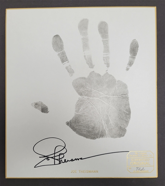 Joe Theismann Autographed Original Handprint LE #922/1000