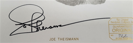Joe Theismann Autographed Original Handprint LE #922/1000