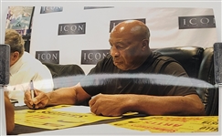 Earnie Shavers Autographed Replica 16x20 Fight Poster vs. Muhammad Ali PSA/DNA