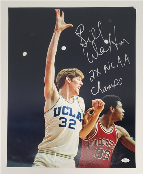 Bill Walton Autographed & Inscribed 16x20 Photo JSA