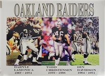 Daryle Lamonica, Ben Davidson, & Todd Christensen Autographed 12x17 Photo