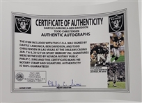 Daryle Lamonica, Ben Davidson, & Todd Christensen Autographed 12x17 Photo