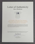 Lou Piniella 1985 New York Yankees Game Used & Autographed Jersey PSA/DNA w/ Dave Miedema LOA