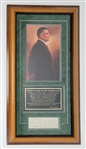 Vince Lombardi Signed & Framed Check Display w/ Beckett LOA
