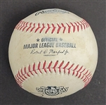Joe Mauer & Paul Molitor Dual Autographed 2015 Opening Day Game Used Baseball MLB