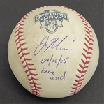 Joe Mauer Autographed & Inscribed 2005 Opening Day Game Used Baseball MLB & Ironclad