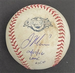 Joe Mauer Autographed & Inscribed 2006 Opening Day Game Used Baseball MLB & Ironclad