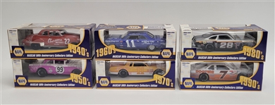 1998 NAPA 50th Anniversary "Decades of Glory Heritage Series" NASCAR Collector Edition Complete Set of 6 Cars