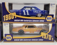 1998 NAPA 50th Anniversary Decades of Glory Heritage Series NASCAR Collector Edition Complete Set of 6 Cars