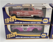 1998 NAPA 50th Anniversary Decades of Glory Heritage Series NASCAR Collector Edition Complete Set of 6 Cars