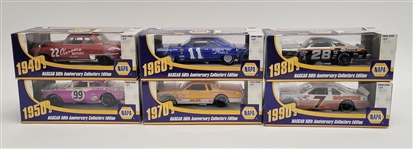 1998 NAPA 50th Anniversary "Decades of Glory Heritage Series" NASCAR Collector Edition Complete Set of 6 Cars