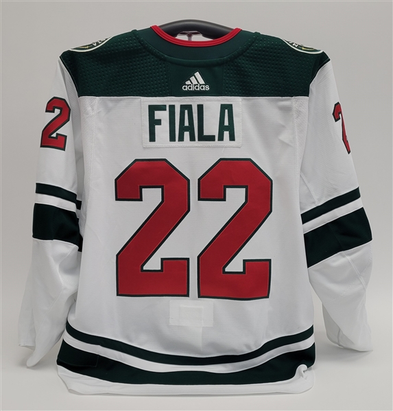 Kevin Fiala 2020-21 Minnesota Wild Game Used Playoffs Jersey w/ Wild LOA
