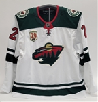 Kevin Fiala 2020-21 Minnesota Wild Game Used Playoffs Jersey w/ Wild LOA