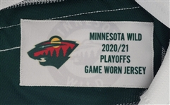 Kevin Fiala 2020-21 Minnesota Wild Game Used Playoffs Jersey w/ Wild LOA