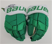 Kirill Kaprizov 2020-21 Minnesota Wild Game Used & Autographed Reverse Retro Gloves w/ Wild LOA