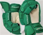 Kirill Kaprizov 2020-21 Minnesota Wild Game Used & Autographed Reverse Retro Gloves w/ Wild LOA