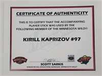 Kirill Kaprizov Minnesota Wild Game Used Broken Hockey Stick w/ Wild LOA