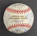 2001 Arizona Diamondbacks World Series Champions Team Signed World Series Baseball w/ Pins Beckett LOA