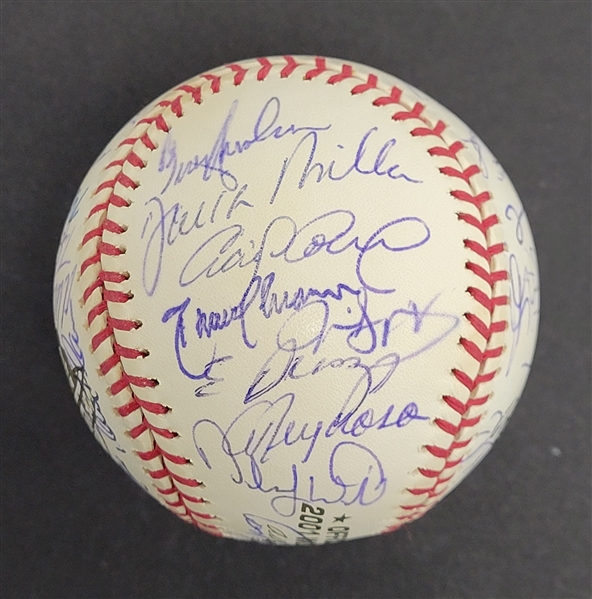 2001 Arizona Diamondbacks World Series Champions Team Signed World Series Baseball w/ Pins Beckett LOA