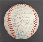 2001 Arizona Diamondbacks World Series Champions Team Signed World Series Baseball w/ Pins Beckett LOA
