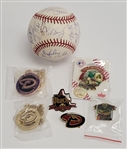 2001 Arizona Diamondbacks World Series Champions Team Signed World Series Baseball w/ Pins Beckett LOA