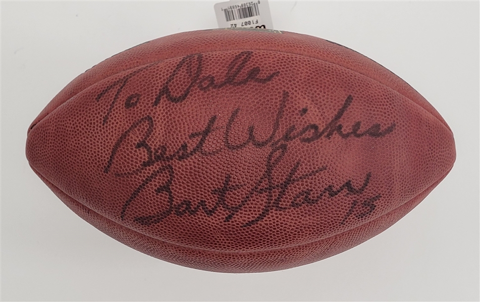 Bart Starr Autographed Official "The Duke" Super Bowl XLII Football w/ Beckett LOA