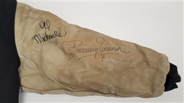 Monday Night Football Jacket Signed by Al Michaels, Boomer Esiason, & Dan Dierdorf