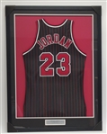 Michael Jordan Autographed & Framed Chicago Bulls Jersey w/ GOAT Authentics LOA
