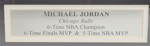 Michael Jordan Autographed & Framed Chicago Bulls Jersey w/ GOAT Authentics LOA
