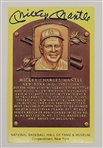 Mickey Mantle Autographed Hall of Fame Plaque Postcard w/ Beckett LOA