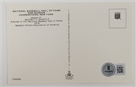 Mickey Mantle Autographed Hall of Fame Plaque Postcard w/ Beckett LOA