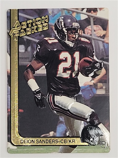 Deion Sanders Autographed 1991 Action Packed Card w/ Beckett LOA