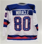 1980 Miracle Hockey Team Signed & Hometown Inscribed Custom Jersey LE #2/10 Beckett