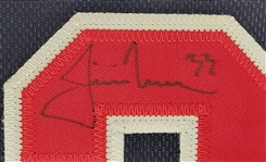 Joe Mauer, Justin Morneau, & Joe Nathan Autographed 10-4-09 Minnesota Twins Jersey PSA/DNA