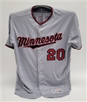 Eddie Rosario 2019 Minnesota Twins Game Used Playoff Jersey MLB