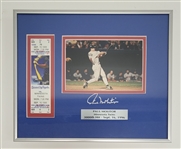 Paul Molitor Autographed & Framed 3,000th Hit Ticket Display