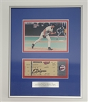 Eric Milton Autographed & Framed No-Hitter Ticket Display