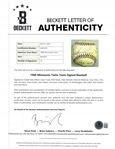 1968 Minnesota Twins Team Signed Baseball w/ Beckett LOA *Originated From Bob Allison*