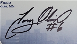 Tony Oliva's Autographed Target Field Locker Nameplate MLB