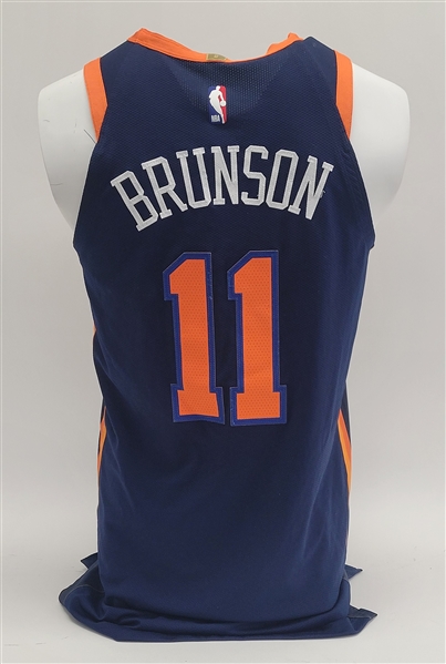 Jalen Brunson 2024-25 New York Knicks Game Used Jersey w/ Dave Miedema LOA