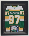 Kirill Kaprizov Autographed 2022-23 Minnesota Wild Team Issued Reverse Retro Framed Jersey w/ Wild LOA