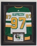 Kirill Kaprizov Autographed 2021 Minnesota Wild Team Issued Reverse Retro Framed Jersey w/ Wild LOA