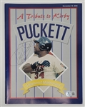 Kirby Puckett Autographed "A Tribute to Kirby" Program w/ Beckett LOA