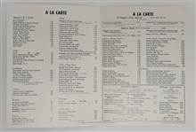Joe DiMaggio Autographed Restaurant Menu w/ Beckett LOA