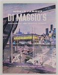 Joe DiMaggio Autographed Restaurant Menu w/ Beckett LOA