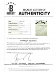Joe DiMaggio Autographed Restaurant Menu w/ Beckett LOA