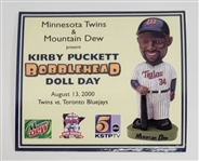 Kirby Puckett Autographed Minnesota Twins Bobblehead w/ Beckett LOA